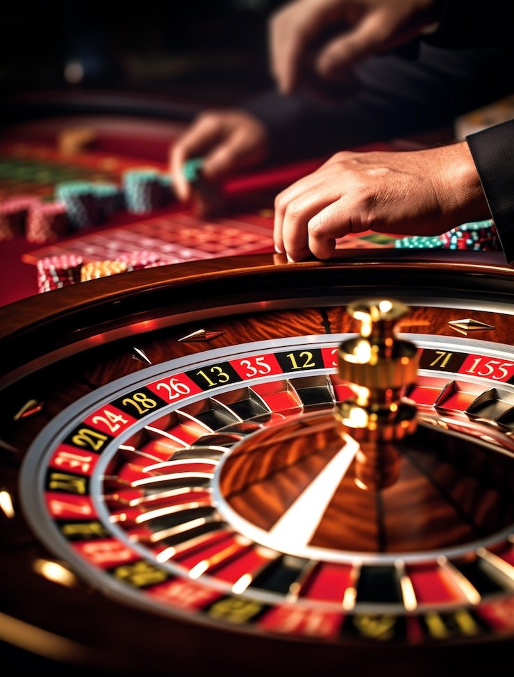 Antarmuka French Roulette di layar mobile Android